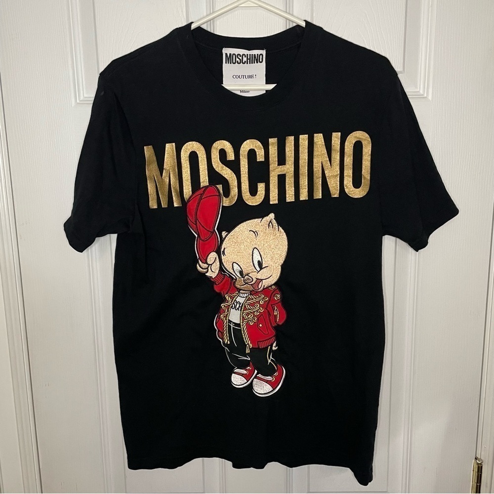 Moschino Porky Pig Graphic Short-sleeve Black T Shirt Medium